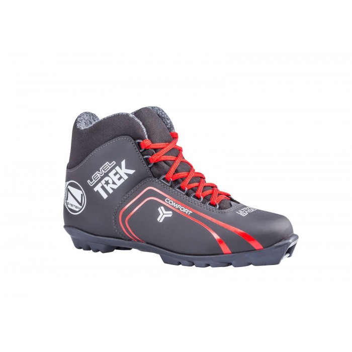 Ботинки лыжные TREK Level2 черный (лого красный) N