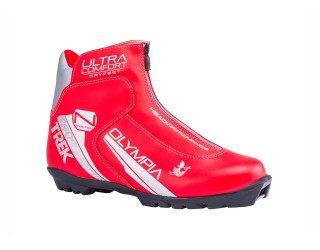Ботинки лыжные женские TREK Olympia1 красный (лого серебро) N