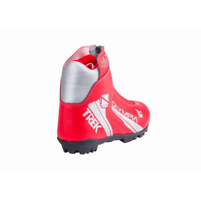 Ботинки лыжные женские TREK Olympia1 красный (лого серебро) N