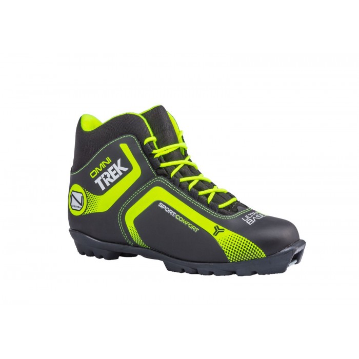 Ботинки лыжные TREK Omni1 черный (лого лайм неон) N