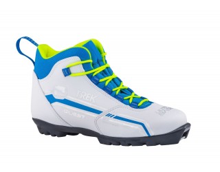 Ботинки лыжные TREK Quest5 белый (лого синий) N