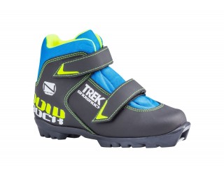 Ботинки лыжные детские TREK Snowrock1 черный (лого лайм неон) N