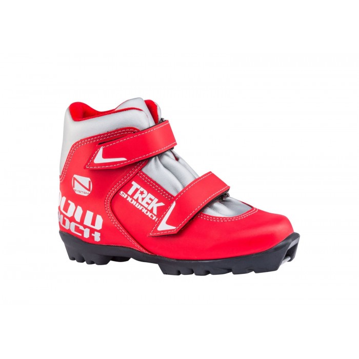 Ботинки лыжные детские TREK Snowrock3 красный (лого серебро) N